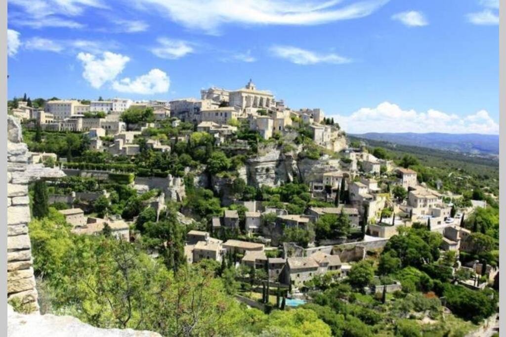 Vue Panoramique Sur Le Chateau,Montagne Et Grottes Fontaine-de-Vaucluse Buitenkant foto