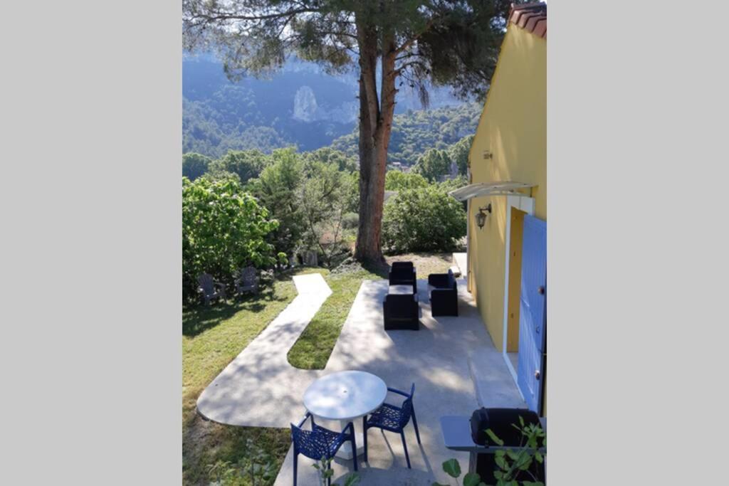 Vue Panoramique Sur Le Chateau,Montagne Et Grottes Fontaine-de-Vaucluse Buitenkant foto